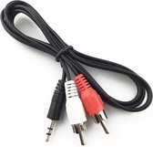 MyStand® Mini Jack Naar Tulp Stereo Verloop Kabel Adapter- 3,5 MM Aux To 2x RCA Audiokabel