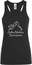 sporttop- Yoga- dames - zwart- mukho svanasana- maat M