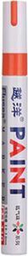 Oranje bandenstift met "PAINT MARKER" tekst.