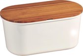 Boîte à pain Witte avec couvercle de planche à découper en bambou 21 x 37 x 18 cm - Matériel de cuisine - Boîtes à pain/ boîtes à lunch / tambours à pains - Pain / ranger les petits pains et garder au frais