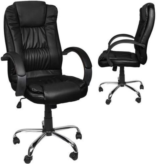 Malatec New York chaise de bureau - chaise de direction - ergonomique - mobile - noir
