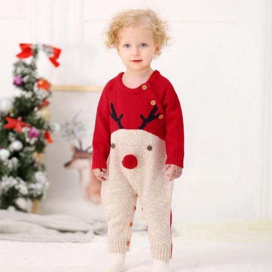 Kerst kleding baby - kerstkleding - newborn Christmas outfit - Rudolph rood  | bol.com
