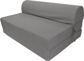 JUNI 2-zits converteerbare stoel - Grijze stof - Eigentijdse stijl - B 115 x D 75 cm