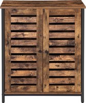 VASAGLE ladenkast - Industrieel/Vintage - Hout/Metaal - Donkerbruin - 70 x 30 x 80 cm