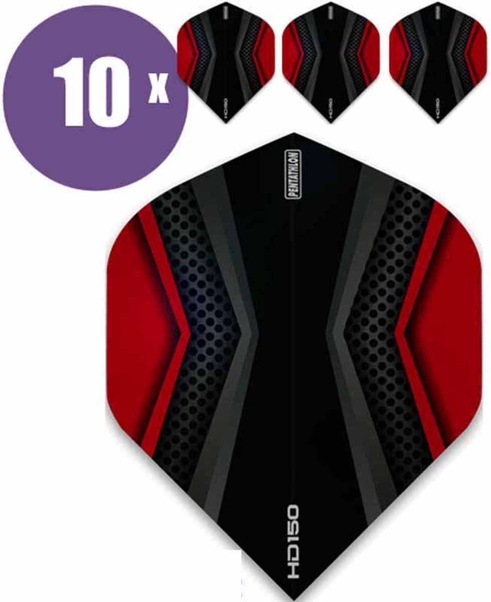 ABC Darts - Dart Flights - Pentathlon HD150 Rood - 10 sets (30 st.)