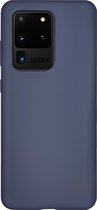 BMAX Siliconen hard case hoesje geschikt voor Samsung Galaxy S20 Ultra / Hard Cover / Beschermhoesje / Telefoonhoesje / Hard case / Telefoonbescherming - Donkerblauw