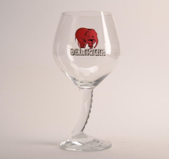 Delirium Tremens Bierglas - 33cl - Origineel glas van de brouwerij - Glas op voet - Nieuw