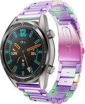 Huawei Watch GT stalen bandje - regenboog - 42mm