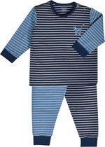 Woody - Jongens pyjama - Kat - blauw-gebroken wit gestreept - 202-3-PLD-Z/986 - 3m