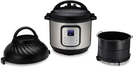 Instant Pot Duo Crisp 7,6L multicooker met airfryer - Snelkoken, sauteren, stomen, slow cook, sous vide, warmhouden, air fry, roosteren, bakken, braden en dehydrateren.