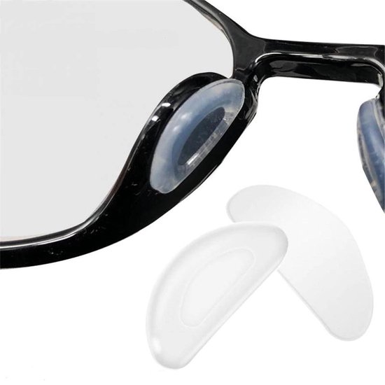 GEAR 3000® Zelfklevende neuspads bril - zonnebril - siliconen - anti-slip - 4 stuks - transparant - GEAR3000