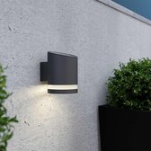 Solar wandlamp downlight rond - Design - Antracietgrijs - Tuinverlichting op Zonne-energie