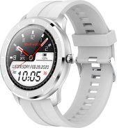 Belesy® SKIN - Smartwatch Dames - Smartwatch Heren - Horloge - Stappenteller - 1.28 inch - Maak je eigen wijzerplaat functie - Full Touch - Multi Sport - Hartslag - Calorieën - Zilver - Silic