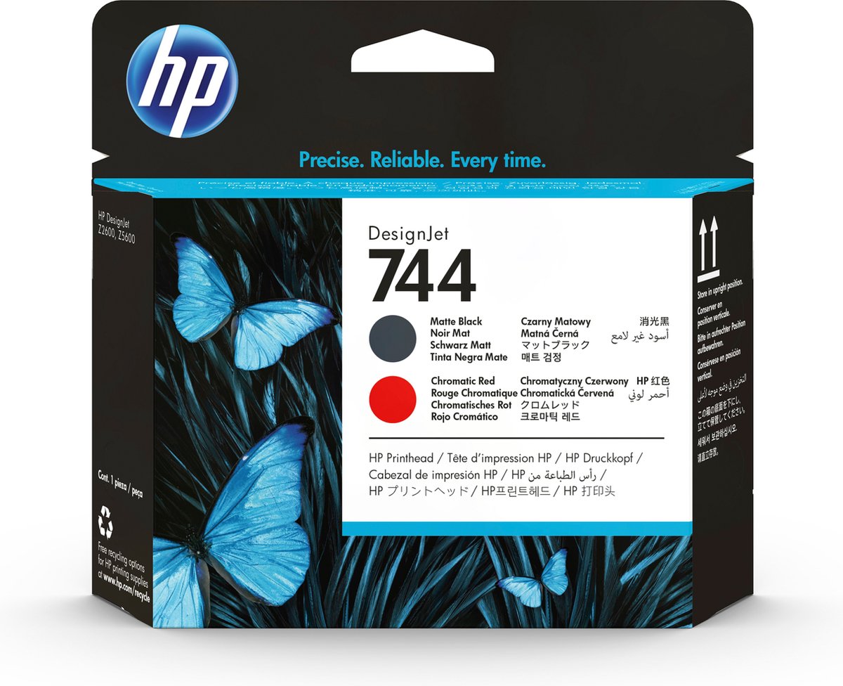 HP - F9J88A - 744 - inktcartridge zwart mat