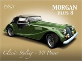 Morgan Plus 8, wand- reclamebord 40x30cm
