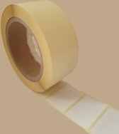 Blanco etiketten op rol - 40 x 30 mm rechthoek - mat wit papier