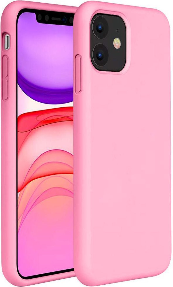 HB Hoesje Geschikt voor Apple iPhone 12 Mini - Roze - Siliconen Back Cover