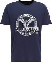 Carlo Colucci T-shirt - Blauw, XL