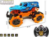 RC Monster Car off-road BRAVE- Rock Climbing Truck- Radio Grafisch Auto 2.4ghz - Oplaadbaar - 8 CHANNEL