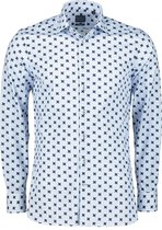 Nils Overhemd - Body Fit - Blauw - S