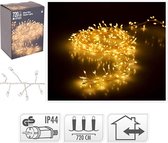 Clusterverlichting / Kerstverlichting / Kerstboomverlichting / Lichtsnoer - Zilverdraad - Warm Wit - 7,2 Meter