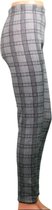 Geruite Legging Dames | Legging Dames | Jeans Dames | Wintersport | L/XL| Zwart
