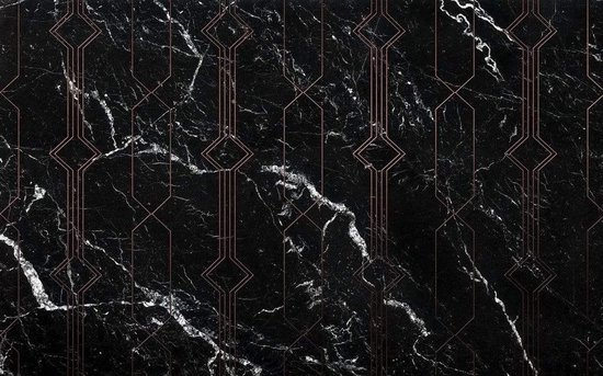 Fotobehang - Marble Black 400x250cm - Vliesbehang