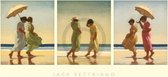 Jack Vettriano - Summer Days Triptychon Kunstdruk 70x36cm