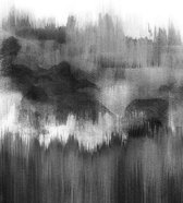 Fotobehang - Brush Strokes Black 192x260cm - Vliesbehang