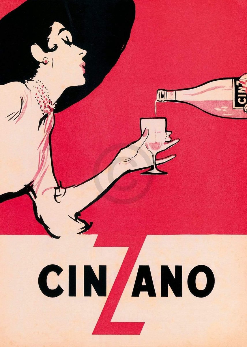 PGM Kunstdruk Ernest - Cinzano 50x70cm Divers