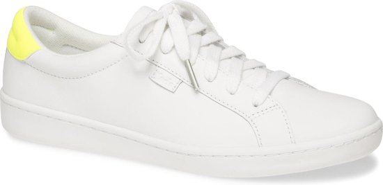 Ace Leather White/Neon Yellow Dames Veterschoenen - Wit - maat 35.5 |  bol.com