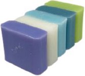 Soap bar set - handzeep savon de marseille Lavendel, Amandel, Fleur de lotus, Marine, Limoen 5x30 gr.