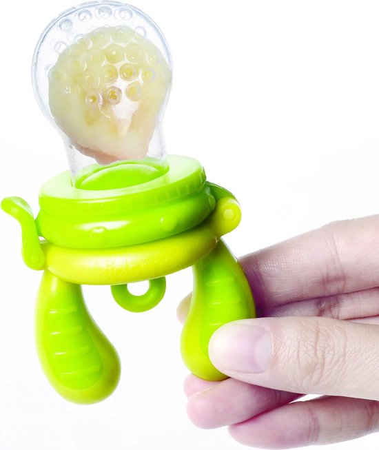 KidsMe Food Feeder fruitspeen & sabbelzakje voor baby - Maat L - Groen van Kidsme — afbeelding 2