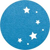 Sterrenhemel vilt onderzetters  - Lichtblauw - 6 stuks - ø 9,5 cm - Kerst onderzetter - Tafeldecoratie - Glas onderzetter - Woondecoratie - Tafelbescherming - Onderzetters voor gla