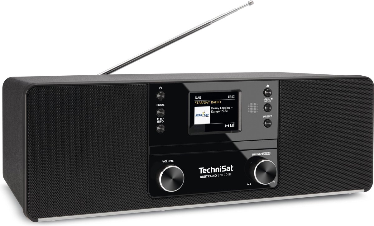 Technisat Digitradio 370 CD IR, DAB+, FM, internetradio en CD - zwart