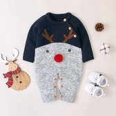 Kerst kleding baby - kerstkleding - newborn Christmas outfit - Rudolph blauw
