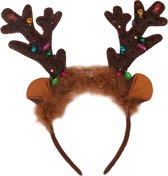 Rendier Diadeem met lichtjes en belletjes  | Kerst diadeem | Kerstmis