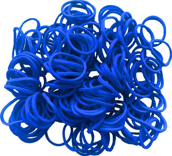 50 gram - elastiek - blauw - Ø15 x 1,5mm - in zak - ca 250 stuks | bol.com