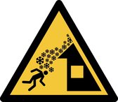Pictogramme d'avertissement: avalanche de toit | 200 * 176 mm - emballé par 2 pièces