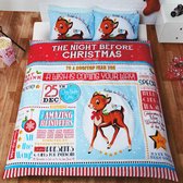 Childrens/Kids Night Before Christmas Design Single Duvet Cover Bedding Set (Multicoloured)