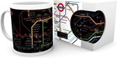Geen merk Transport For London Underground Map Black Mok