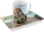 Coffret cadeau : mug et plateau, Breughel, Tour de Babel
