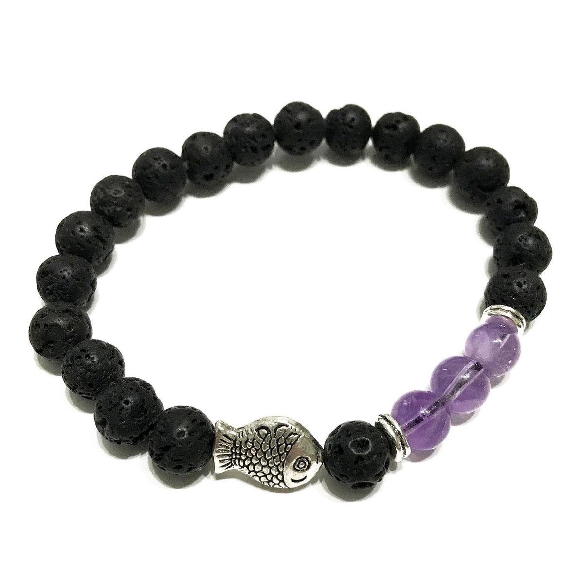 Lavastenen armband - Visamethist