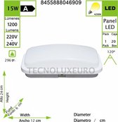 LED tuinverlichting rechthoekig  AC220-240V 15W 4200 K [Energieklasse A+]