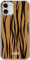 iPhone 12 Mini Hoesje Transparant TPU Case - Tiger Print #ffffff