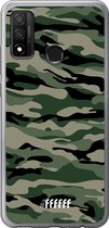 Huawei P Smart (2020) Hoesje Transparant TPU Case - Woodland Camouflage #ffffff