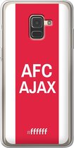 Samsung Galaxy A8 (2018) Hoesje Transparant TPU Case - AFC Ajax - met opdruk #ffffff