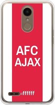 LG K10 (2018) Hoesje Transparant TPU Case - AFC Ajax - met opdruk #ffffff