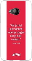 HTC U Play Hoesje Transparant TPU Case - AFC Ajax Quote Johan Cruijff #ffffff