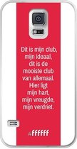 Samsung Galaxy S5 Hoesje Transparant TPU Case - AFC Ajax Dit Is Mijn Club #ffffff